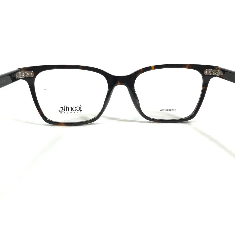 Iconik Eyeglasses Frames Mack C02 Tortoise Square Horn Rim 53-18-140